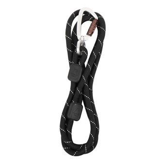 Woolly Wolf - Rope Leash - Raven Black