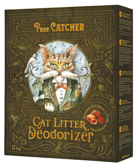 Prof. Catcher- Cat Litter - Deodorizer - Hazelnoot &amp; Chocolade - 2KG