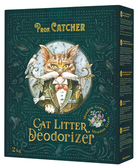 Prof. Catcher - Cat Litter - Deodorizer -  Weidegras - 2KG 