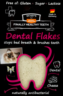 Qchefs - Dental Flakes -  Voor Kat 