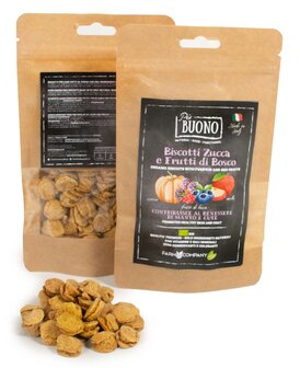 Farm Company - Honden - Organic biscuits with Pumpkin, Apple and Red Fruits 80 gr
