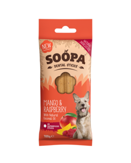 Soopa - Dental sticks - Mango &amp; Raspberry - 10 stuks