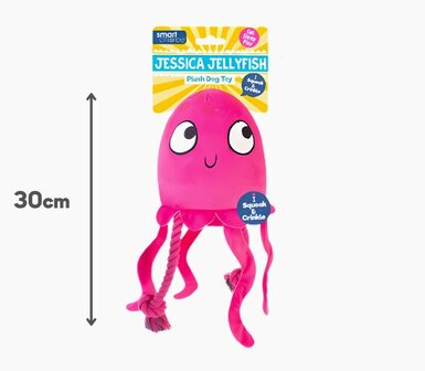 WufWuf &amp; SC - Hondenspeelgoed - Zachte knuffel Jessica Jellyfish 