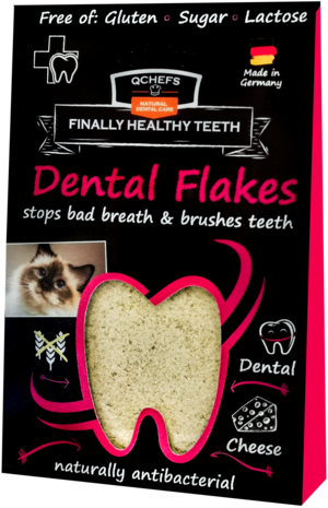 Qchefs - Dental Flakes -  Voor Kat 