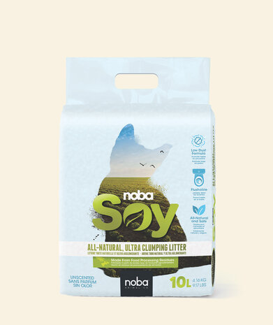 Canada Litter - Plantaardige Kattenbakvulling - NOBA SOY UNSCENTED ULTRA CLUMPINGPLANT BASED - 10L 