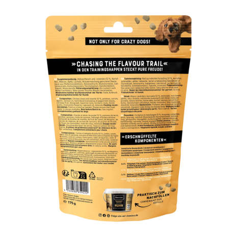 Chewies Trainingshappen Kip 175 g – Gezonde beloningssnack voor honden