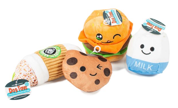 🍩 Farm Company Food & Drinks – Pluche Snacks met Geluid