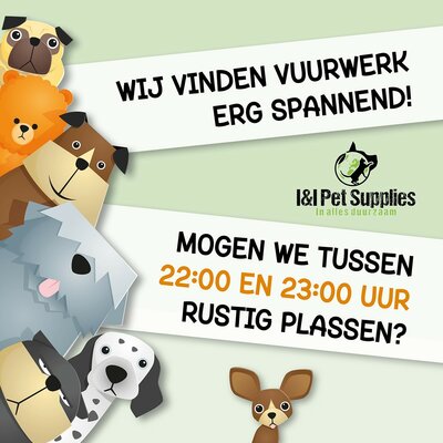 I&I Pet Supplies Vuurwerk poster