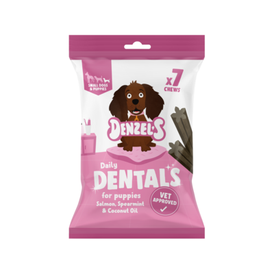 Denzel's - Daily Dentals Zalm, Munt en kokosnoot (Small/Puppy)