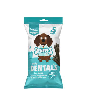 Denzel's - Daily Dentals Kip, Pepermunt, Groen thee (Medium)