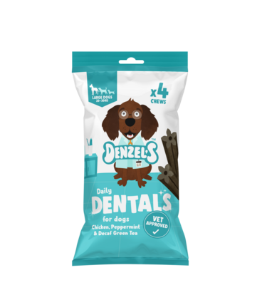 Denzel's - Daily Dentals Kip, Pepermunt, Groenthee (cafeïne vrij) (Large) 