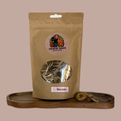 Country Roots Petfood  - Gedroogde Banaan - 90 gram